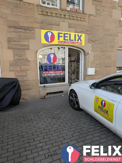 Ladengeschäft von Schlüsseldienst Felix in der Haußmannstraße 122B in Stuttgart-Ost